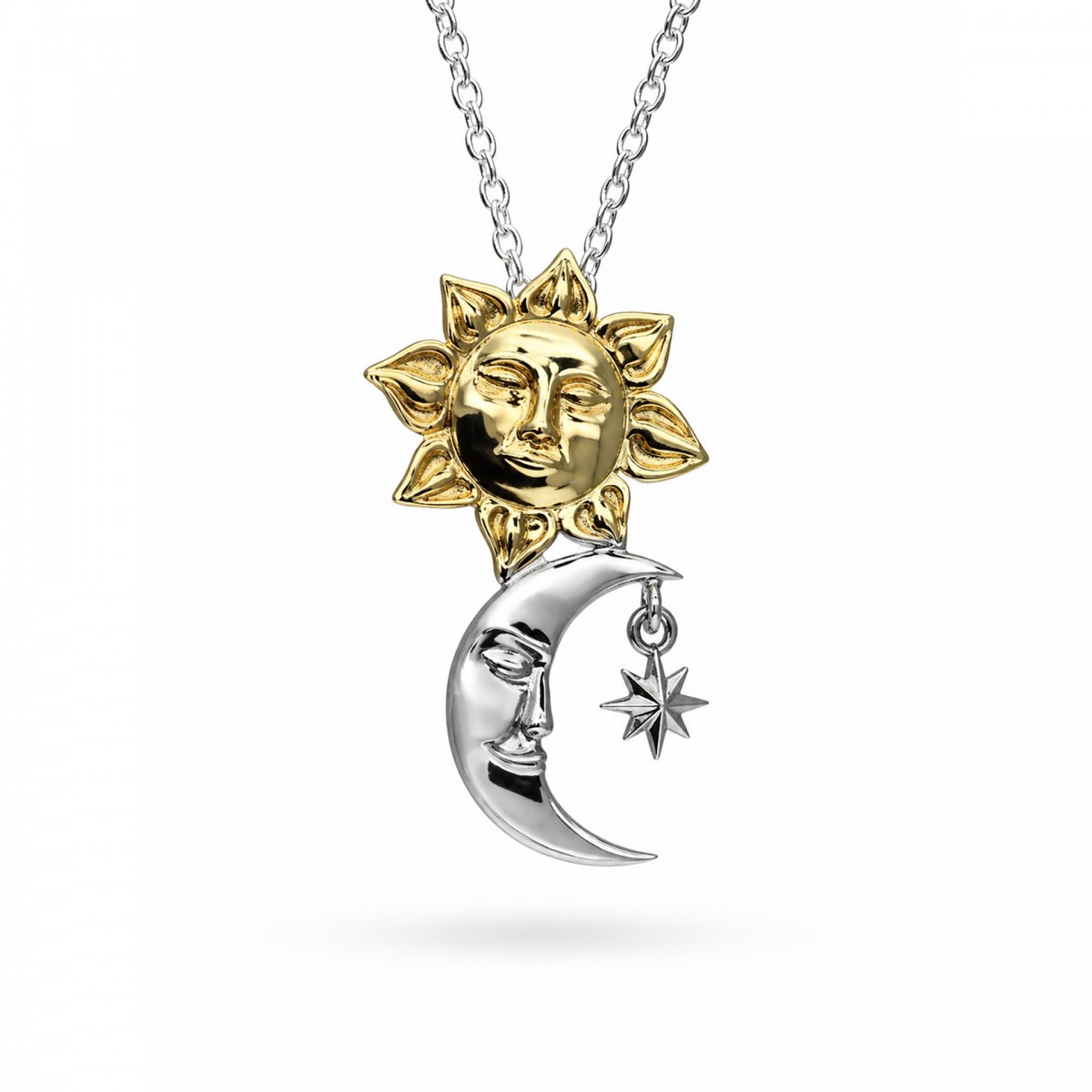 Золотий кулон Сонце і Місяць