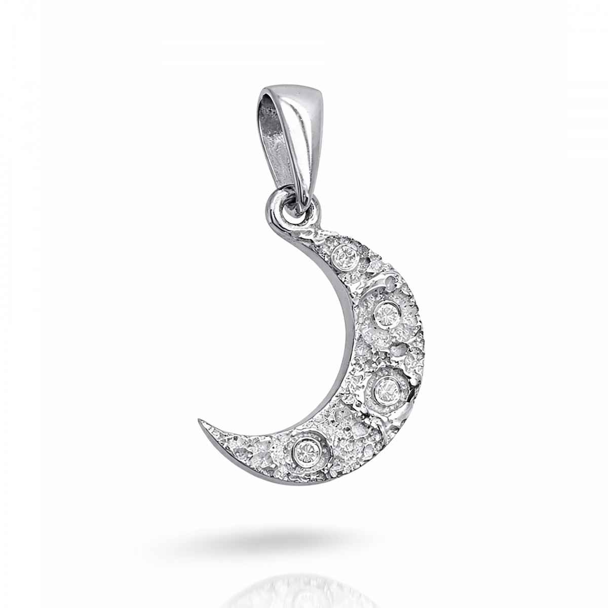 Підвісок з білого золота з діамантами "Зростаючий Місяць"