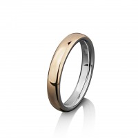 Классическое обручальное кольцо из красного и белого золота Единение