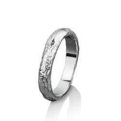 Обручальное кольцо из белого золота "Древесное"