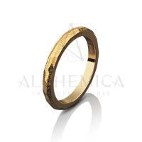 Обручальное кольцо из матового золота ручной работы Дар Скульптора