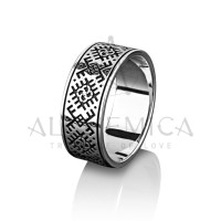 Серебряное обручальное кольцо Свадебник