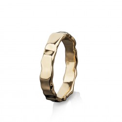 Обручальное кольцо из красного золота "Вода"